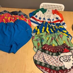 Boa men’s elite 1 inch printed running shorts. 8 pairs in bundle.